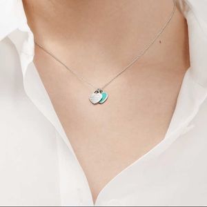 Tiffany mini double heart tag pendant